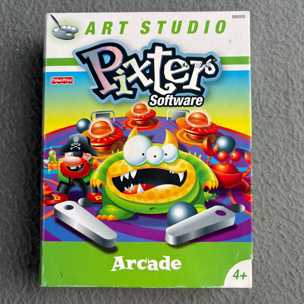Fisher Price Pixter Software Arcade Art Studio B8005 Color Pixter Game Cartridge